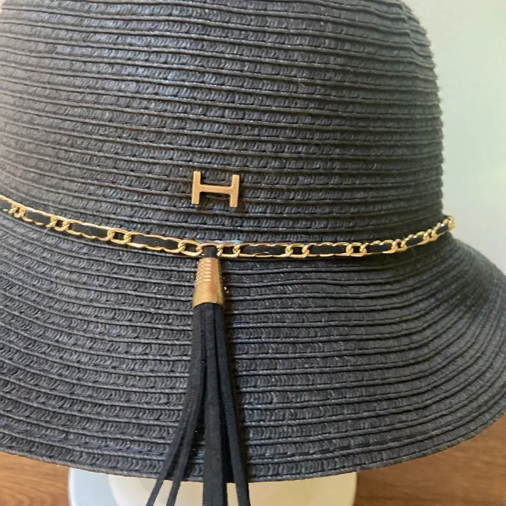 H by Halston Black and Gold Hat Collection